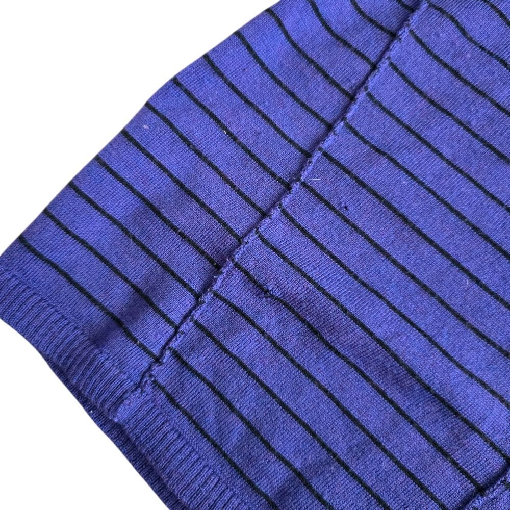 Eileen Fisher Purple Striped Knit Merino Wool Sweater S - Picture 3 of 6